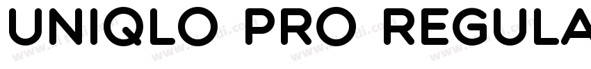 Uniqlo Pro Regular字体转换